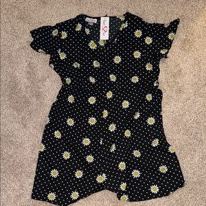🌻 Times Two Sunflower Black Multi Romper